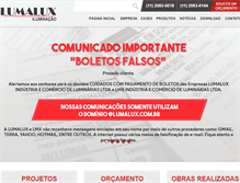 Tablet Screenshot of lumalux.com.br